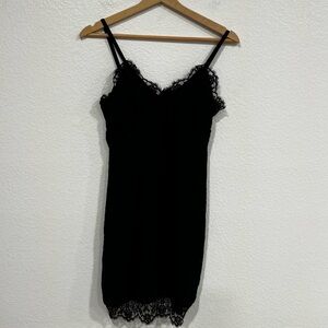 YL by Yair Black Lace Mini Dress